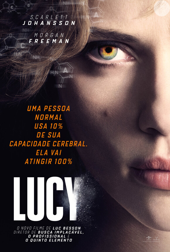 Scarlett Johansson interpreta uma mulher com 100% da capacidade cerebral ativada. O filme 'Lucy' estreia em 28 de agosto no Brasil