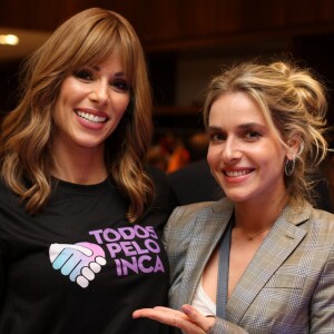 Ana Furtado recebe Monique Alfradique no Bazar 'Todos Pelo INCA' no Fashion Mall, zona sul do Rio de Janeiro, nesta quinta-feira, 8 de novembro de 2018
