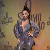 Viviane Araújo chegou poderosa com macacão longo da marca Skazi e sandália Gucci na festa de lançamento da novela 'O Sétimo Guardião'