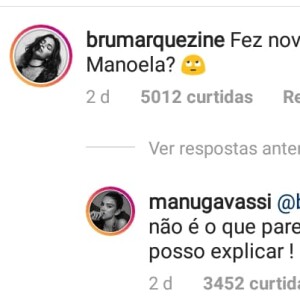 Bruna Marqueizine brinca em foto de Manu Gavassi  com famosas