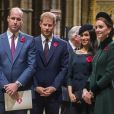  Meghan Markle, Kate Middleton e os príncipes Harry e William participaram neste domingo, 11 de novembro de 2018, de um evento em Londres 