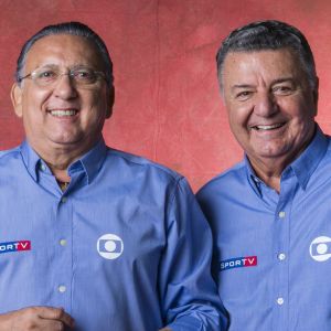 Galvão Bueno se emocionou em aposentadoria de Arnaldo Cézar Coelho na tarde desta terça-feira, 20 de novembro de 2018: 'Me ensinou'