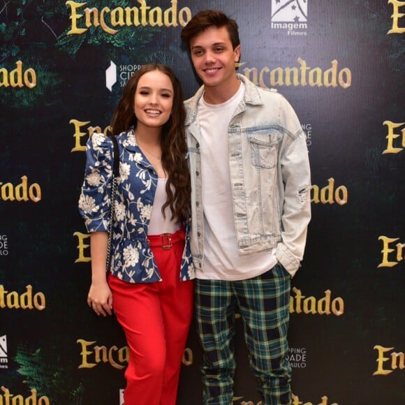 Larissa Manoela e o namorado, Leo Cidade, prestigiam pré-estreia do filme 'Encantado' no shopping Cidade Jardim em São Paulo, na manhã deste sábado, 24 de novembro de 2018