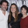Adriana Esteves prestigiou a estreia de Murilo Benício como diretor do filme 'O Beijo no Asfalto'