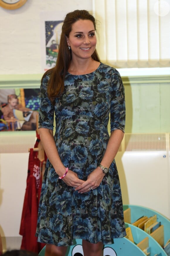 Peças florais e soltinhas foram apostas de Kate Middleton na gravidez