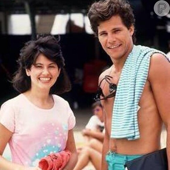 Narjara Turetta atuou com Edson Celulari na novela 'Amor com amor se paga' (1984)