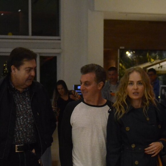Faustão, Luciano Huck e Angélica jantaram juntos