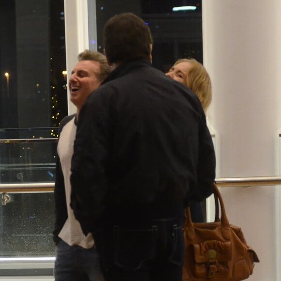 Faustão, Luciano Huck e Angélica se divertiram muito juntos