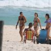 Sasha Meneghel foi clicada na praia da Barra da Tijuca, zona Oeste do Rio de Janeiro