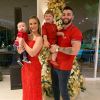 Andressa Suita e Gustavo Lima curtiram o Natal em família com os filhos, Gabriel e Samuel