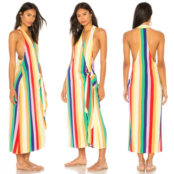 Rainbow mood: Vestido ou saída de praia? Os dois!