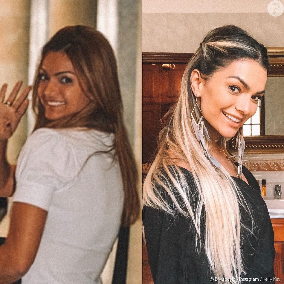 Kelly Key também entrou na nova mania do Instagram e mostrou antes e