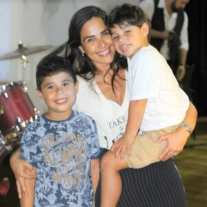 Wanessa Camargo leva filhos para assistir 'Show Queen Lives Kids' em teatro no shopping da Gávea, zona sul do Rio de Janeiro, neste sábado, 19 de janeiro de 2019