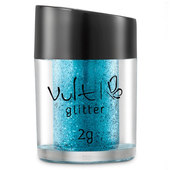 A Vult tem uma linha de sombras com glitter da Vult em tons de azul, prata e bronze