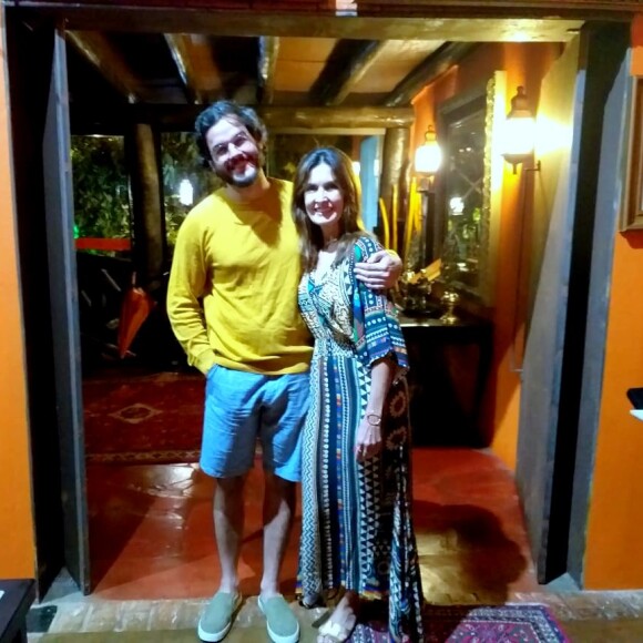 Fátima Bernardes e Túlio Gadêlha curtem jantar na pousada Inácia, Alto Paraíso de Goiás, na noite deste domingo, 3 de fevereiro de 2019