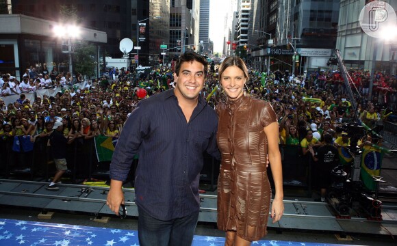 André Marques apresentou o Brazilian Day, em Nova York, em 2009 com Fernanda Lima