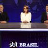 Rachel Sheherazade apresenta o 'SBT Brasil' com Joseval Peixoto e Carlos Nascimento