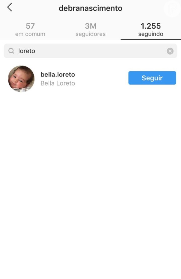 Perfil de José Loreto não é encontrado entre os seguidos por Débora Nascimento