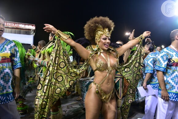 O enredo da Mancha Verde, que tem Viviane Araújo como rainha, homenageava a rainha africana Aqualtune