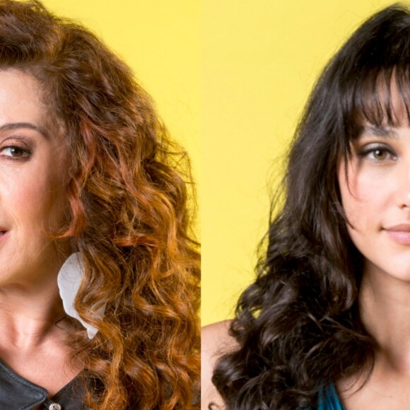 Claudia Raia tieta Débora Nascimento em gravação de novela: 'Mulher mais linda'