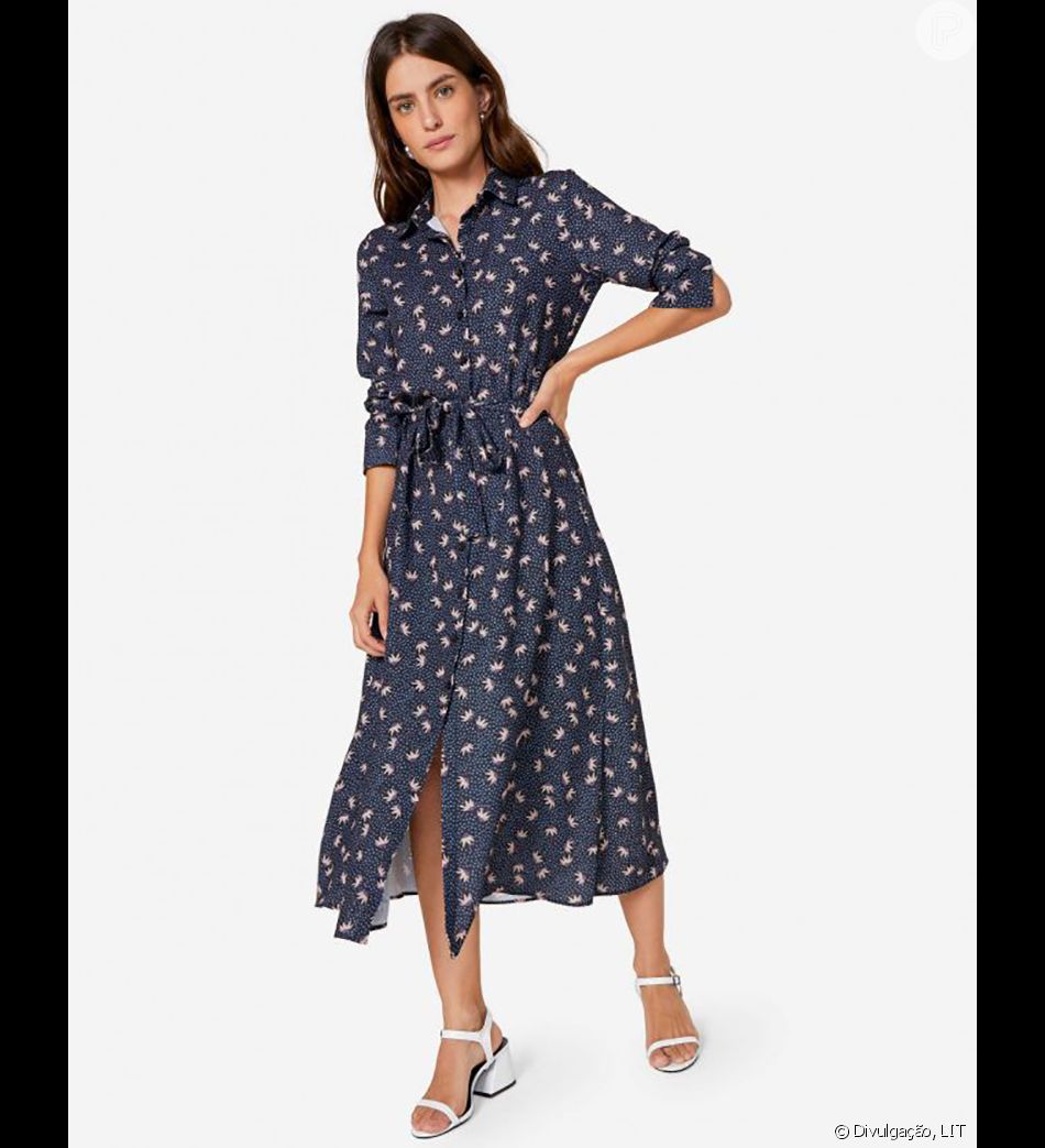vestido chemise midi