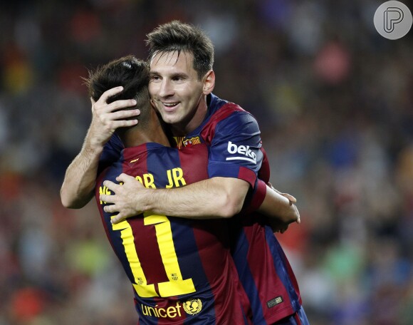 Neymar foi elogiado pelo craque Messi, nesta quinta-feira, 2 de outubro de 2014