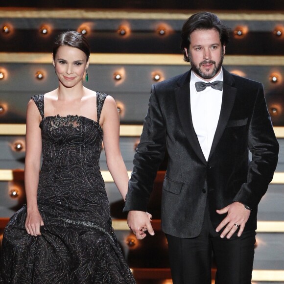 Débora Falabella e Murilo Benício prestigiaram o evento XVIII Globos de Ouro em Portugal em 2013 após o sucesso como Nina e Tufão na novela 'Avenida Brasil'