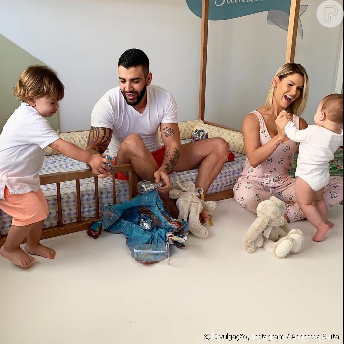 Andressa Suita Compartilha Momentos Em Família Com Gusttavo Lima E Os Filhos Nas Redes Sociais 