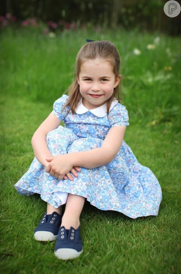 Charlotte, de 4 anos, é filha do meio do príncipe William e de Kate Middleton