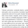 Silvia Abravanel postou mensagem enigmática em sua página no Facebook