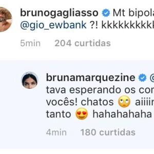 Bruna Marquezine é zoada por Bruno Gagliasso em post no Instagram