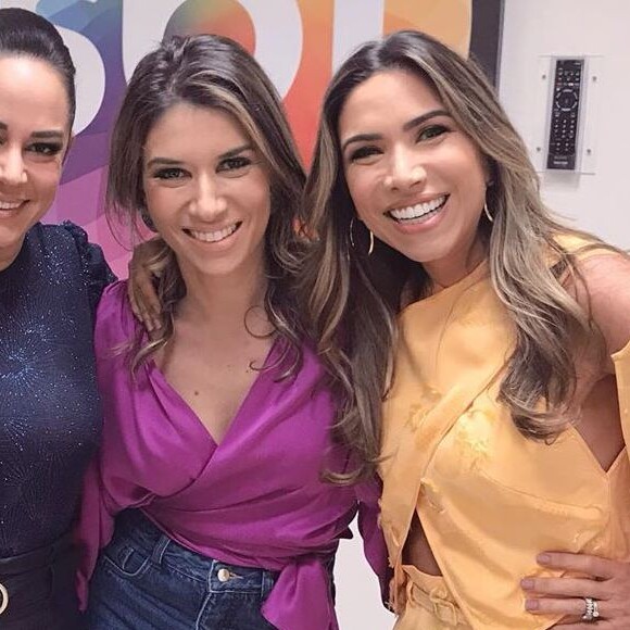 Patricia Abravanel e Rebeca Abravanel roubaram a cena em foto com Eliana nesta quinta-feira, 13 de junho de 2019