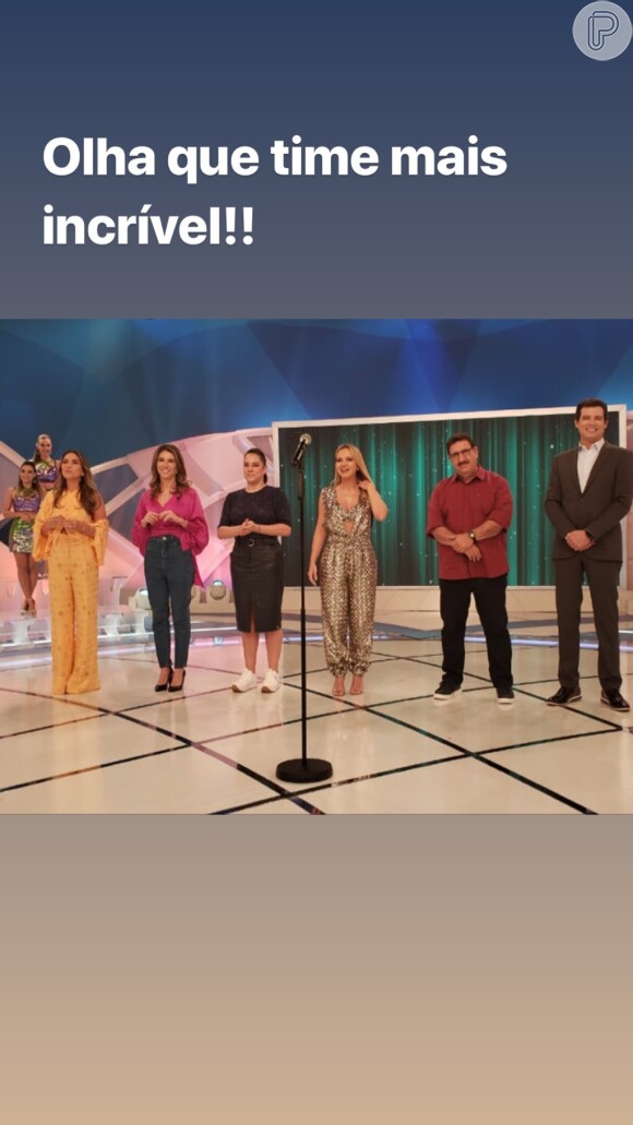 Ratinho, Eliana, Silvia Abravanel, Celso Portiolli, Rebeca Abravanel e Patricia Abravanel gravaram o 'Programa Silvio Santos'