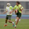 Kaká já treinou no estádio Ninho do Passáro, em Pequim, na China