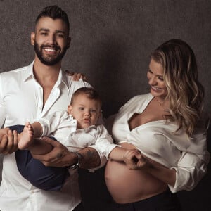 Gusttavo Lima e Andressa Suita, Gabriel estrelou um ensaio com os pais quando a mãe estava grávida do irmão