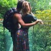 Mariana Goldfarb e Cauã Reymond estão curtindo férias na Costa Rica