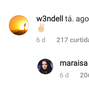 Wendell Vieira comentou foto de Maraisa no Instagram