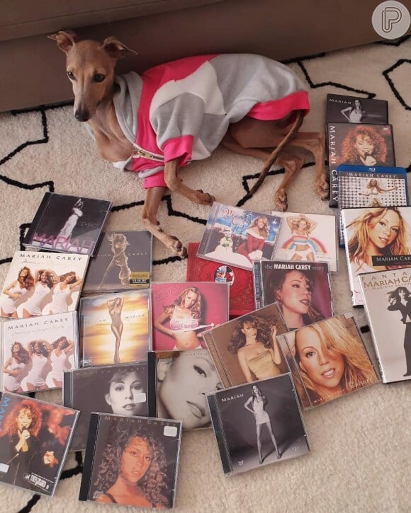 Anitta compartilhou foto da coleção de DVDs e CDs que tem de Mariah Carey
