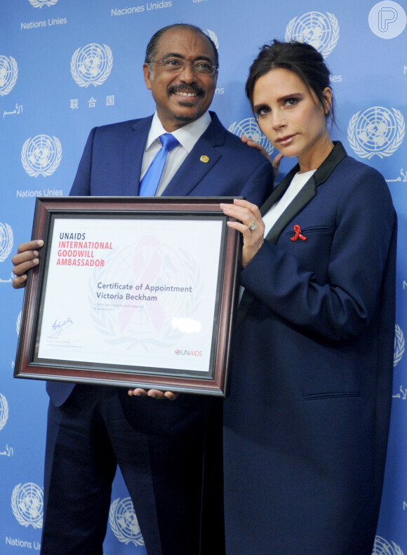 Victoria Beckham foi nomeada embaixadora internacional de Boa Vontade da Unaids, programa conjunto da ONU sobre HIV/Aids, em setembro