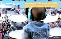 Sandy mostra filho de Junior Lima tocando bateria no palco