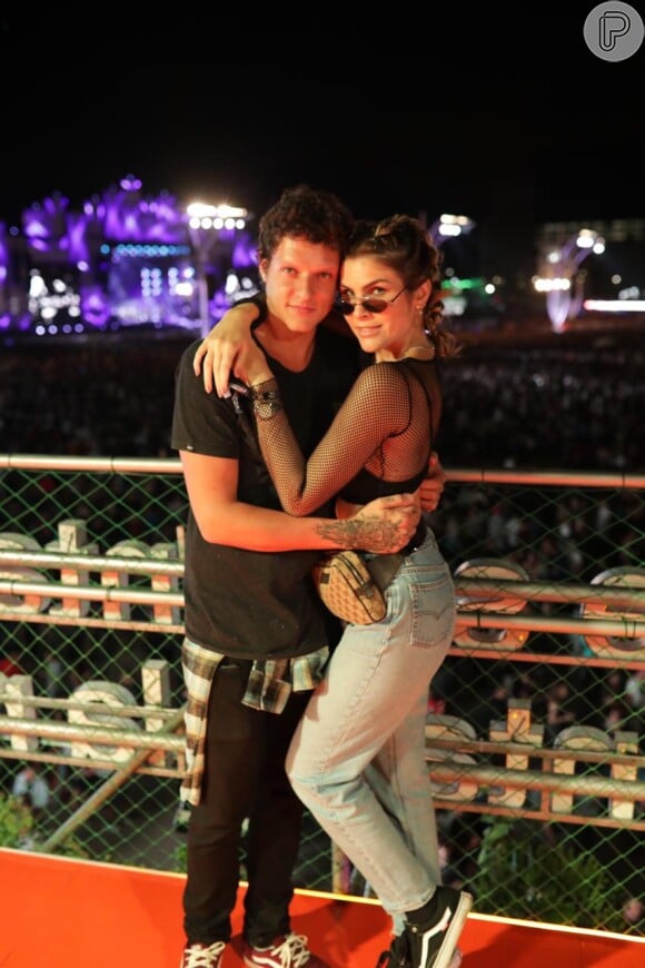 Julia Faria foi ao Rock in Rio com o namorado, Guto Calvanha