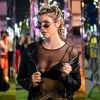 Penteado de Julia Faria: fashionista investiu em argolas prateadas para dar um ar rocker ao visual para o Rock in Rio