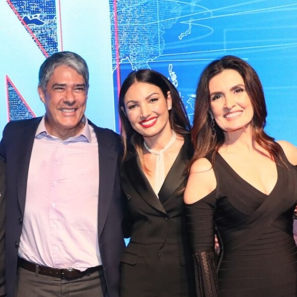 Fátima Bernardes e William Bonner se reencontraram durante a festa dos 50 anos do 'Jornal Nacional'