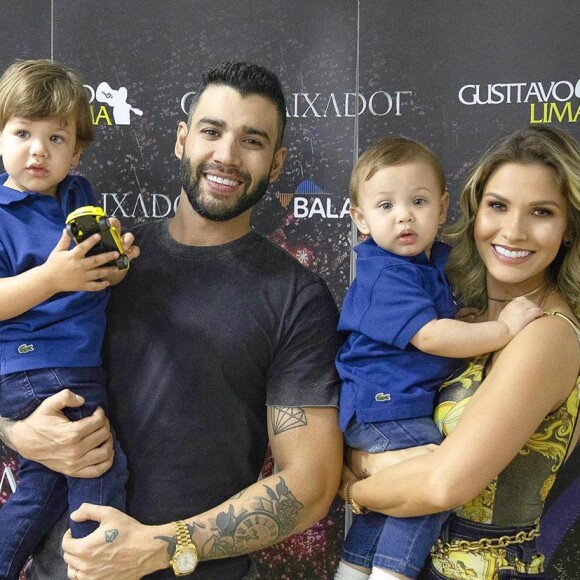 Gusttavo Lima e Andressa Suita são pais de Gabriel, de 2 anos, e Samuel, de 1