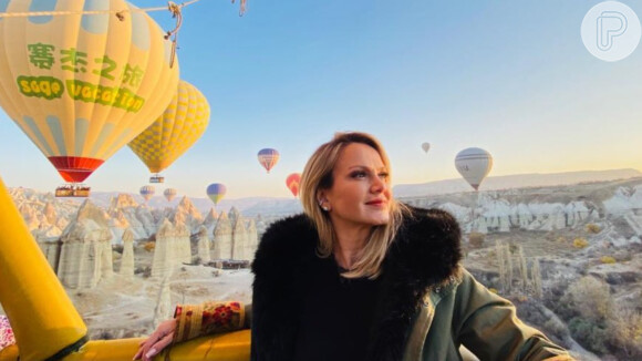 Nas alturas! Eliana faz passeio de balão em viagem à Capadócia