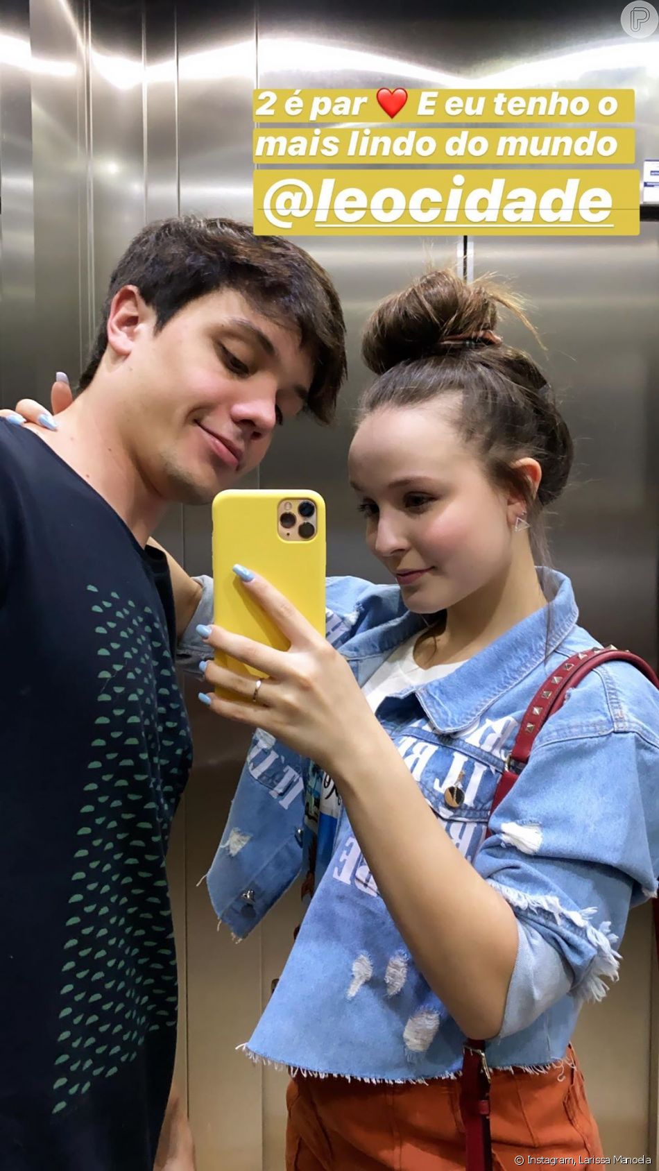 Larissa Manoela se derrete pelo namorado, Leonardo Cidade 'Dois é par e eu tenho o mais lindo