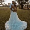 Vestido de noiva na gravidez: mulher de Sorocaba, Biah Rodrigues usa saia longa para casamento neste domingo, dia 15 de dezembro de 2019