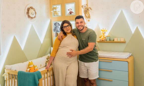 Marília Mendonça e Murilo Huff apresentaram o quarto do filho, Léo