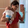 Camilla Camargo deu à luz Joaquim, seu primeiro filho, há cinco meses