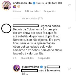 Gusttavo Lima responde fã sobre 'fortuna' como cachê